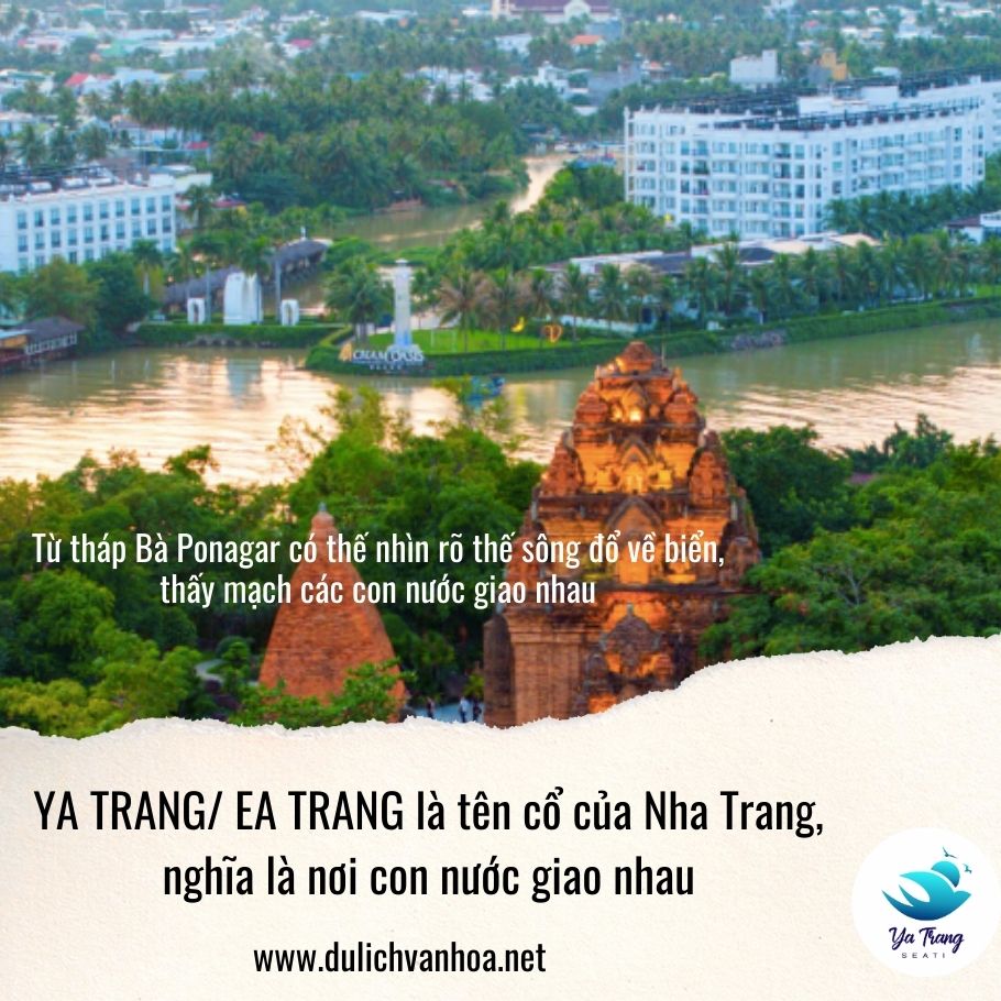 Từ tháp Bà Ponagar có thể nhìn thấy Nơi con nước giao nhau